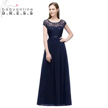 Халат de Soiree Longue сексуальное прозрачное кружевное темно-синее длинное вечернее платье дешевое шифоновое вечернее платье Vestido de Festa