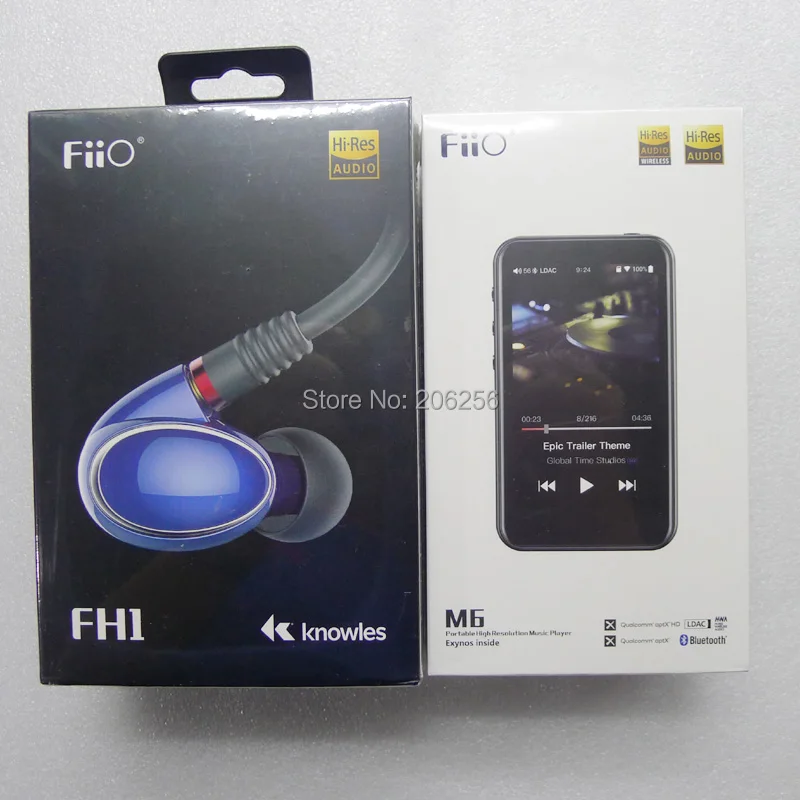 FiiO M6+ FH1 Наушники Hi-Res Android музыкальный плеер aptX HD LDAC HiFi Bluetooth USB аудио DAC, DSD поддержка и WiFi/Air Play