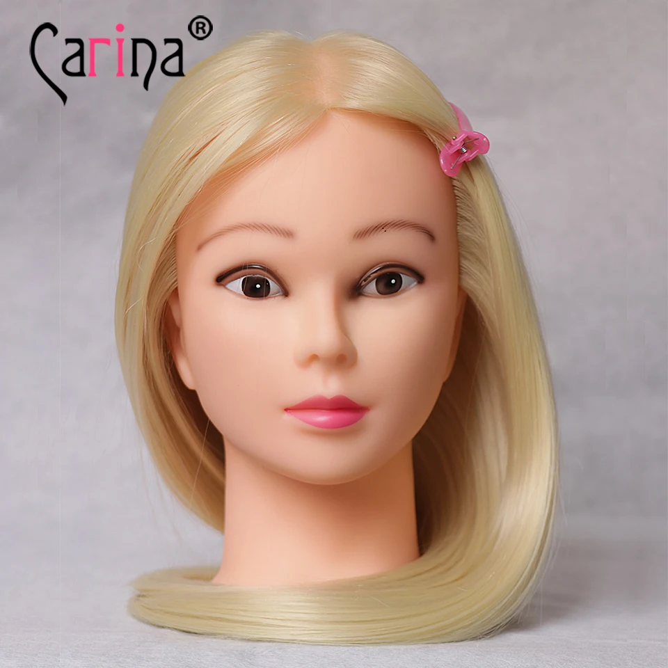 2" Высокая температура волокна волос манекен голова Парикмахерская Салон Стайлинг учебная голова для причесок парикмахерские куклы головы