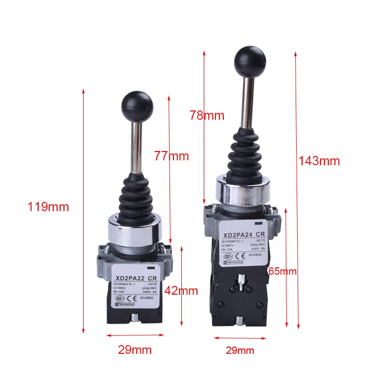 1NO 1NC XD2PA12 XD2PA22 2NO 2NC XD2PA14 XD2PA24 Выключатель без фиксации рычажный переключатель кулисный переключатель джойстика контроллеров
