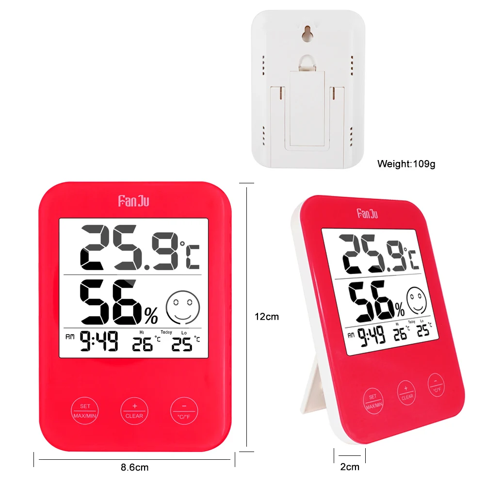 Цифровой термометр, настенные часы, температура, влажность, комфорт, выразительность, электронные часы, настольные часы, домашний современный дизайн