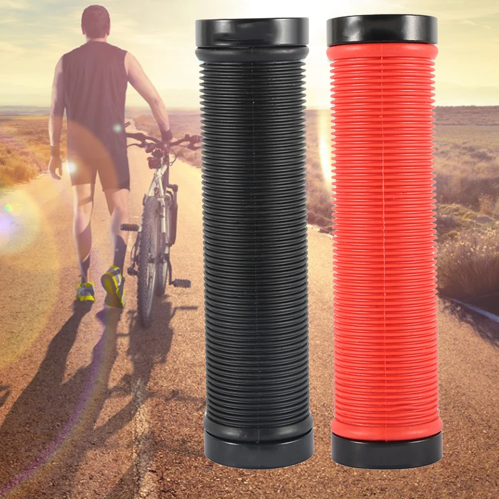 

1pair Anti-slip Compound Bicycle Grips Bike Handlebar Cover Smooth Soft Rubber Bar End Sports Cycling Parts Accessories MTB Road