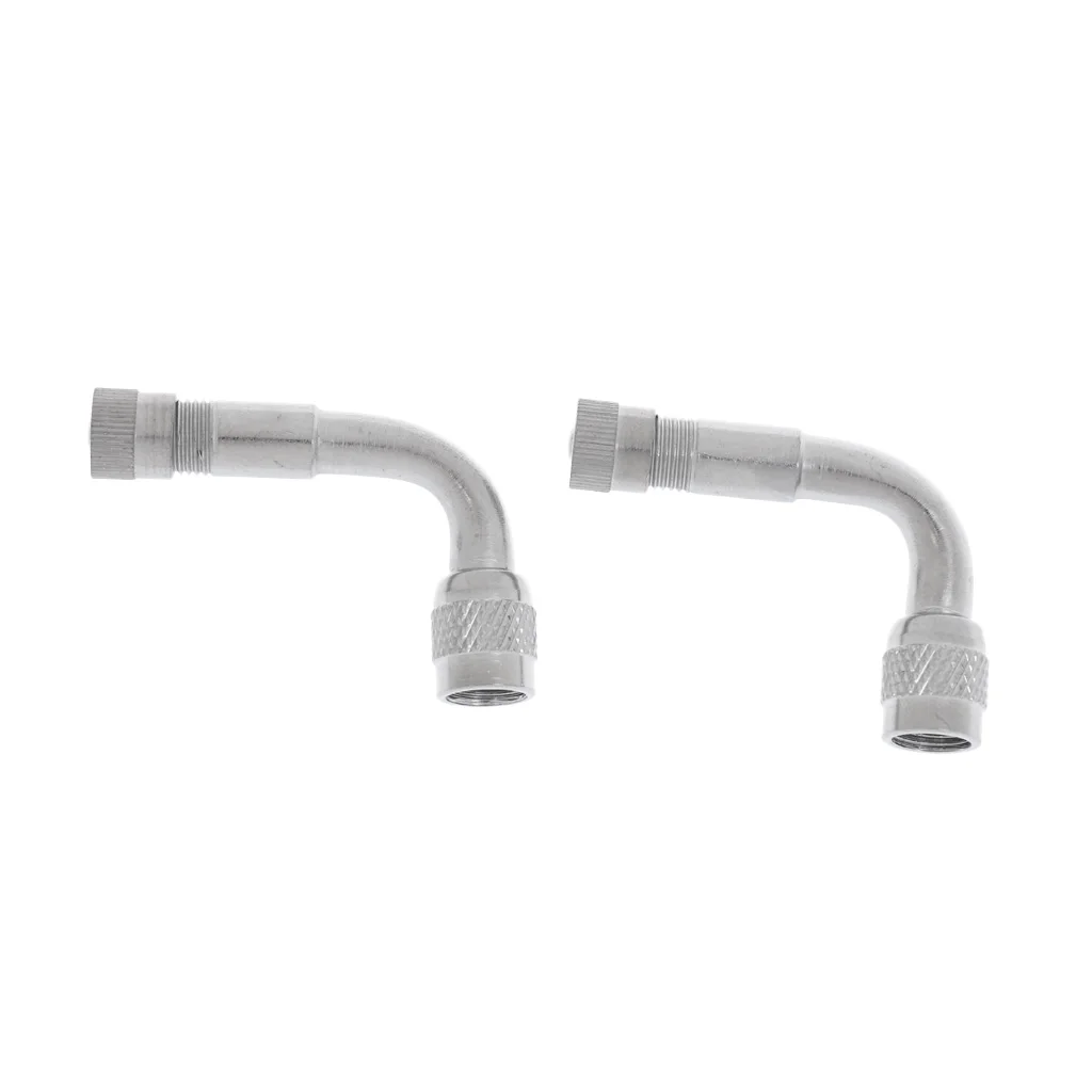 2 Pieces Air Tyre Valve Extension Adapter 45/90/135 Degree for Car Truck Motorcycle Bike Scooter High Quality Copper
