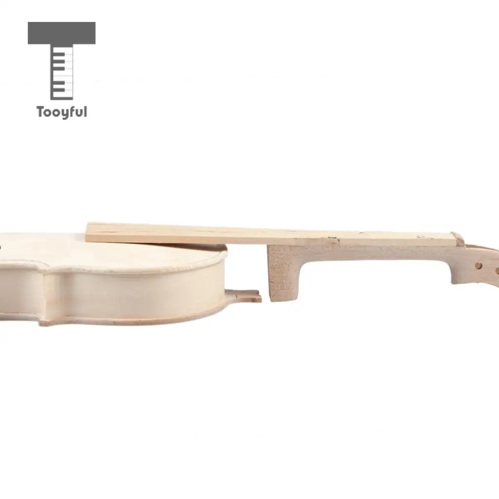 Tooyful DIY 4/4 Violin Solid Wood Unfinished Handcraft Violin Body Violin Fiddle Kit