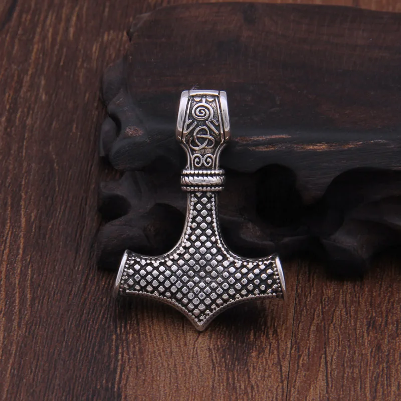 Ожерелье из серебра 925 пробы с подвеской Thor Hammer Mjolnir Скандинавское Амулет Викинга