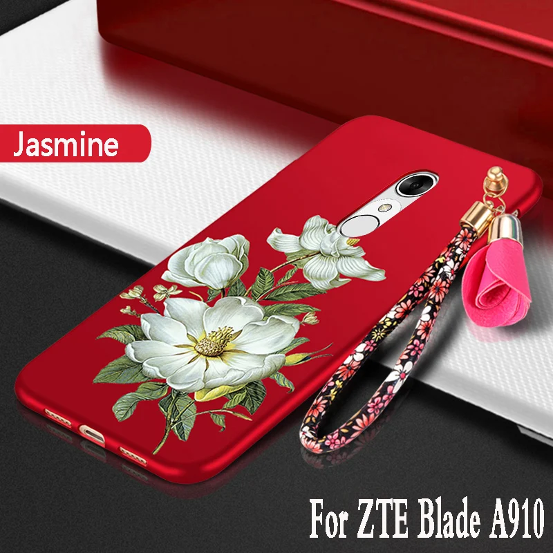 Силиконовый чехол для ZTE Blade A910 роскошный защитный blade BA910 из ТПУ с 3D цветами 5