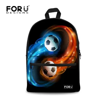 

FORUDESIGNS Cool ball Printing Backpacks Bags For Teenager Boys Novelty Design Student School Bag Laptop Mochila Durable Satchel