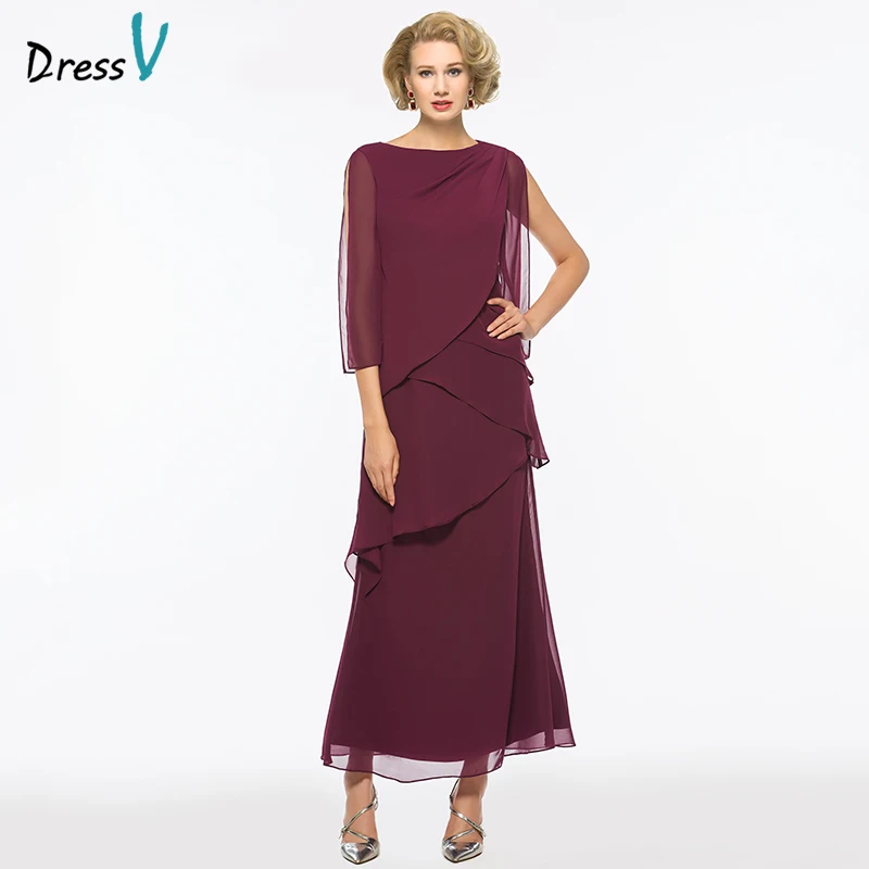 Buy Dressv Red Mother Of The Bride Dress A Line Ankle