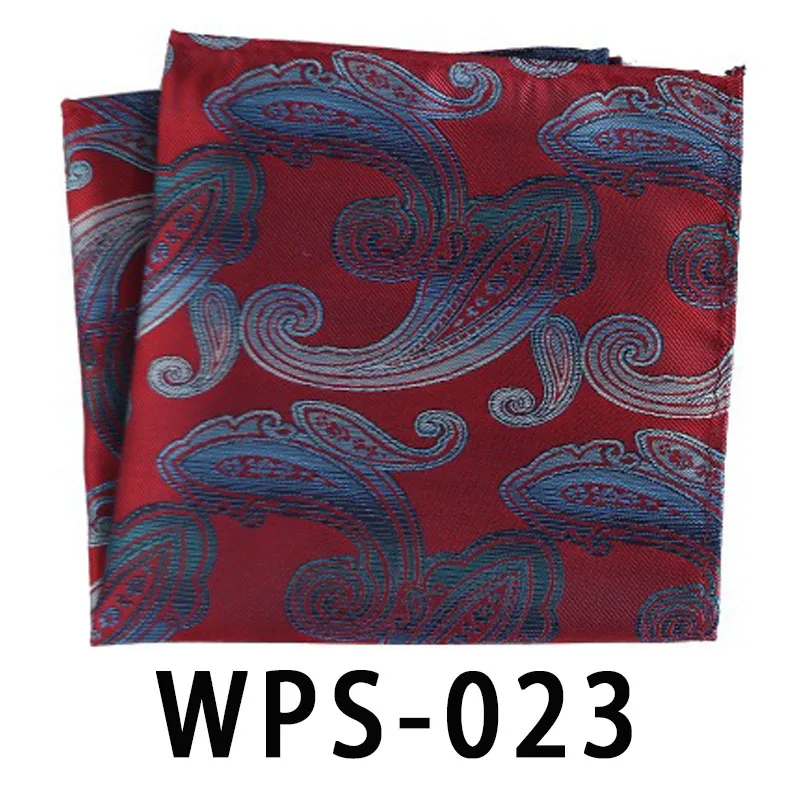 WPS-23 Новые дизайнерские популярные 25X25 см большой платок человек, узор «огурцы» цветочный узор в горошек нагрудный платок Для мужчин Повседневное Платки для Для мужчин костюм - Цвет: WPS-23