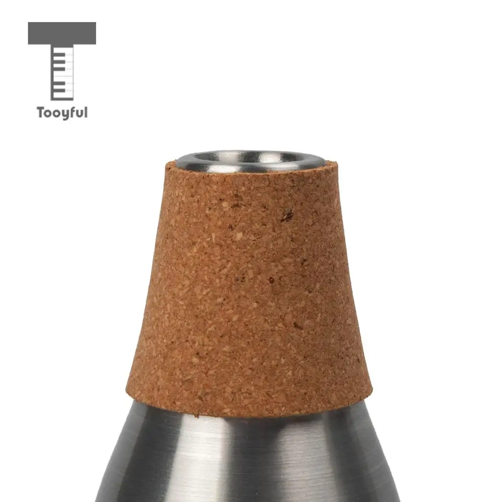 Tooyful Metal Trumpet Practice Mute Silencer Sourdine for Trumpeters Beginners Silver