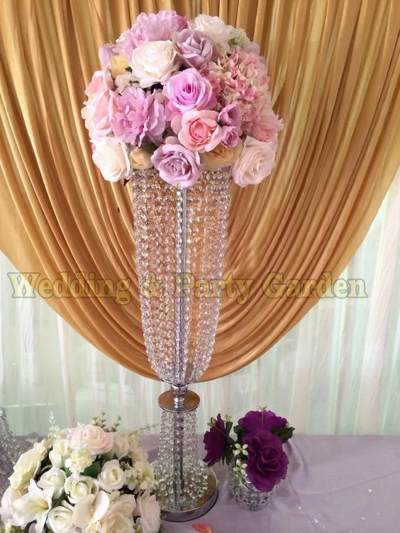 Crystal Wedding Flower Stand Wedding Decorationin Vases from Home & Garden on