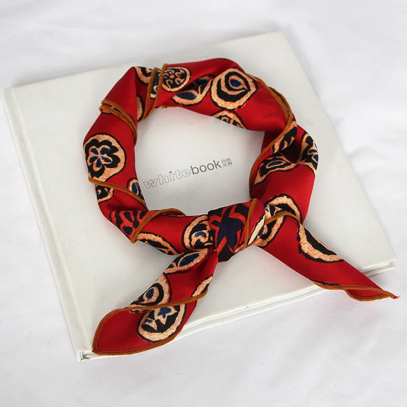 16 дизайнов, шикарный маленький квадратный шелковый шарф, Женский, многофункциональная сумка, украшение, платок для волос, бандана с принтом - Цвет: 8