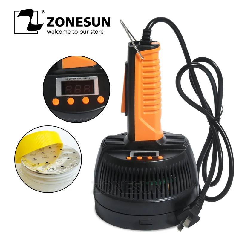 

ZONESUN Microcomputer Handheld Electromagnetic Induction Aluminum Foil Heat Sealing Machine Continuous Bottle Induction Sealer