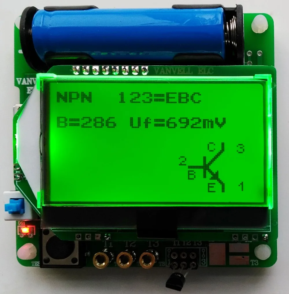 Многофункциональный тестер сопротивления индуктора конденсатора ESR DIY MG328