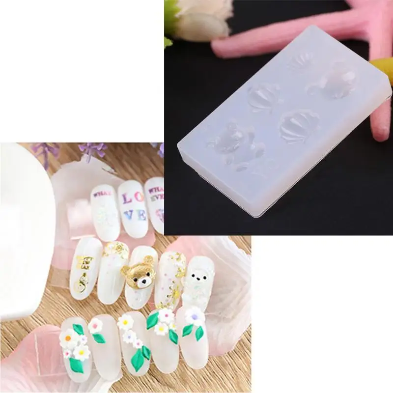 

3D DIY Mold Nail Art Decor Mix Design Nail Template Pattern Manicure Decorations Template Stamp Flowers Animals Makeup Tool