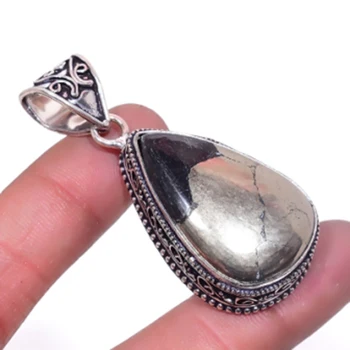 

Pyorite Pendant Silver Overlay over Copper, USA Size 53mm , P6438