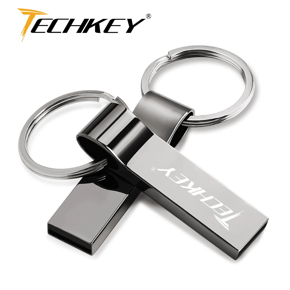 Купить Usb флеш накопитель 64 ГБ 32 ГБ 16 ГБ 8 ГБ 4 ГБ флеш накопитель водостойкий металлический серебристый с кольцом для ключей u диск памяти usb 2,0