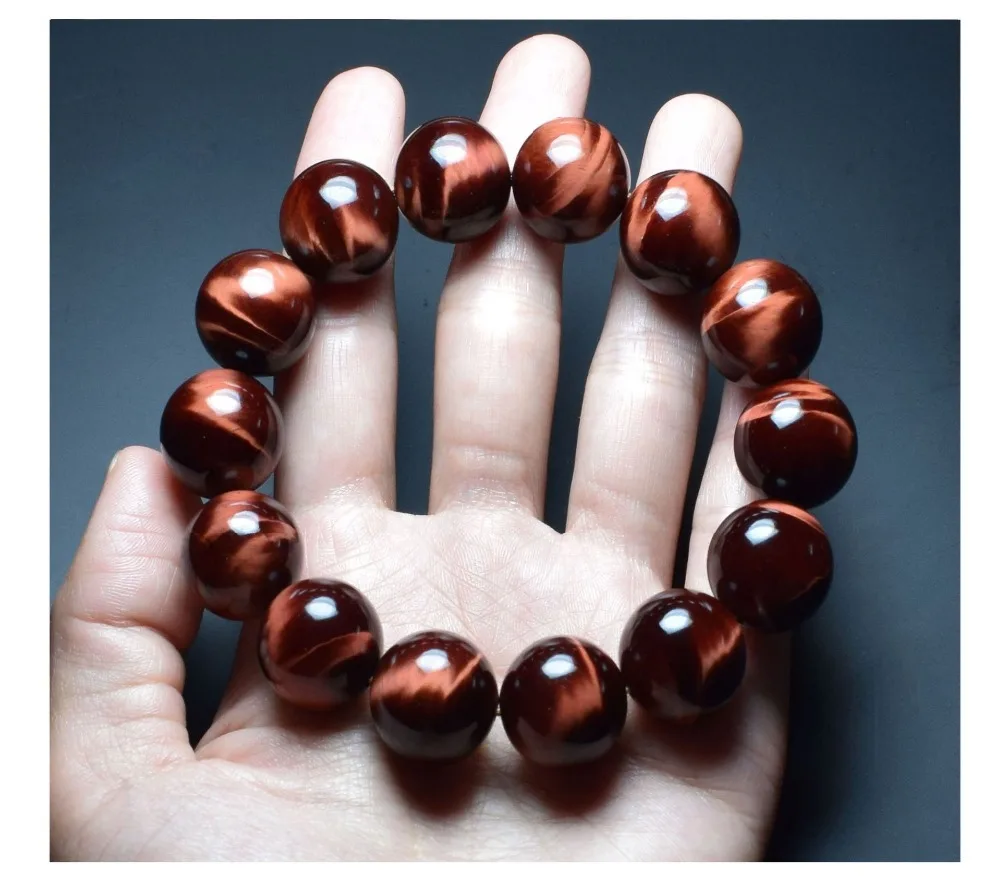 BOEYCJR AA красный тигровый глаз натуральный камень бусины браслеты и браслеты ручной работы ювелирные изделия энергетический камень браслет для женщин или мужчин