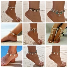 Женский дизайнерский браслет на лодыжку в стиле бохо, браслет на ногу, женские пляжные ювелирные аксессуары, новинка