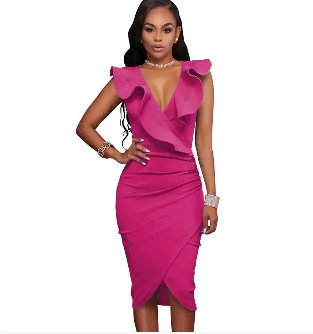 2021 женское летнее платье сексуальное без рукавов с v образным вырезом до колен