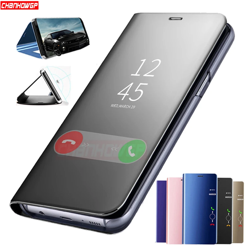 Clear Smart View Flip Mirror Case For LG V40 ThinQ Stand Cover Flip Leather Cases For LG V30 Plus V40 V30 + Funda Coque Shell
