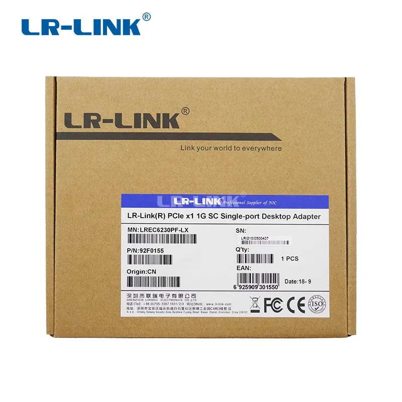 LR-LINK 6230PF-LX PCI Express сетевая карта Ethernet-коммутатор для подключения оптоволоконного кабеля оптический сетевой адаптер SMF Настольный ПК Intel I210