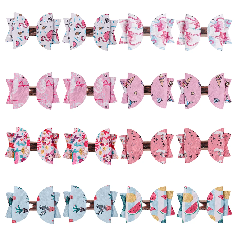 Hair Bow Ribbons Assorted Lot of Unicorn Rainbow Colour Girls/' Cute Accessories