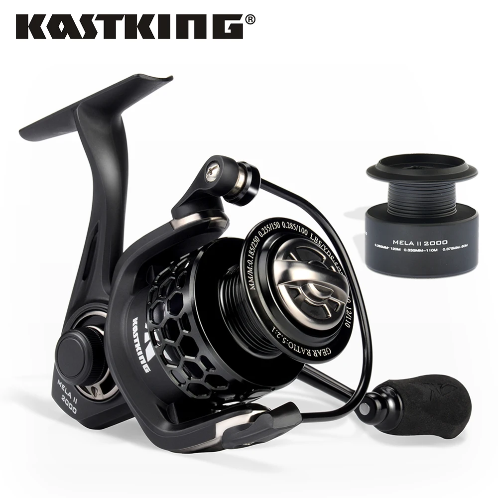 

KastKing Mela/Mela II Upgrading Carbon Fiber Drag Spinning Reel with Extra Spool Freshwater Fishing Reel Free Shipping