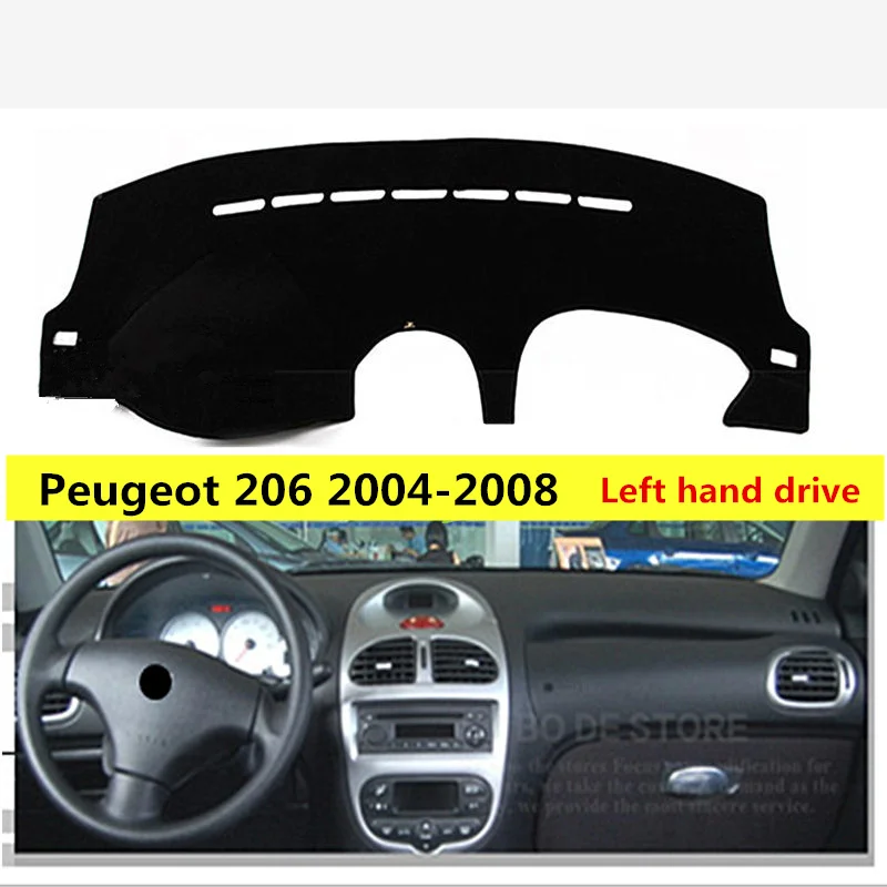 TAIJS Sun resistant Auto car dashboard mat rug for Peugeot 206 Left