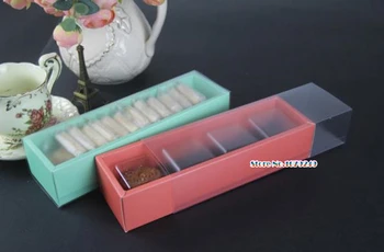 

23x6x5cmClear PVC biscuit boxes. Cake Packing Gift Box Candy/Biscuit/Cookie/Cupcake Display packaging Box white500pcs/lot