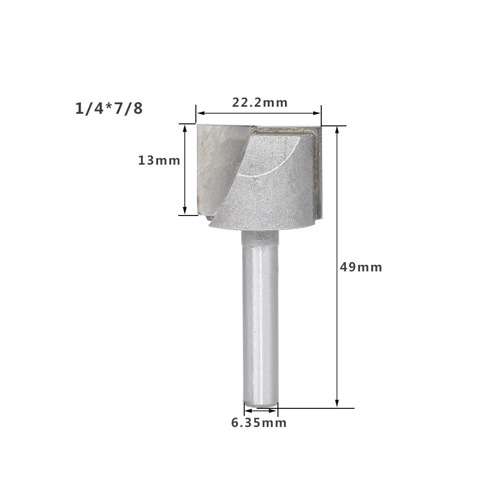 1 шт. 1/" хвостовик 2 ффлейта прямой бит Деревообрабатывающие инструменты фрезы для дерева Карбид фрезы