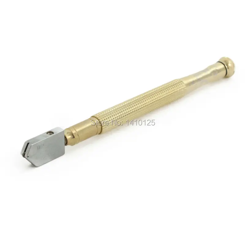 TC-17B Oil Glass Cutter Metal Handle Diamond Straight Head Cutting Tool 6pcs