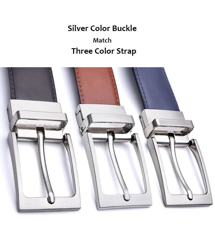 mens brown leather belt Mens Belt Formal Leather Reversible Buckle Belts Mens Leather Handmade Belt Hot Fashion Cowhide Leather Male Belt Black Color leather belt