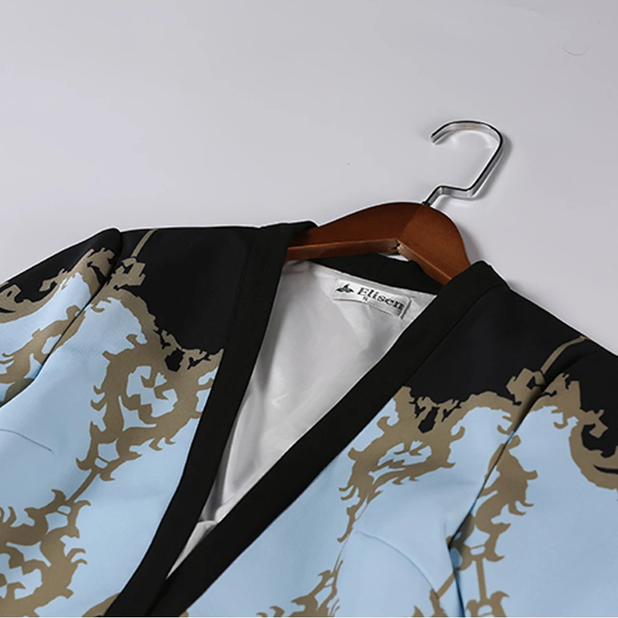 Vintage Gothic Jackets Women 2018 Autumn Winter New Slim Full Sleeve Abstract Flower Barroco Print Belt Cardigan Designer Jacket