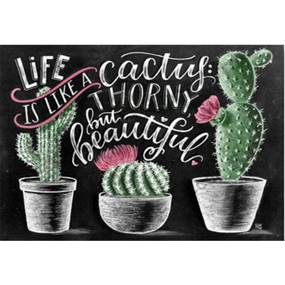 

5D Diamond Embroidery Cactus Full Squarer Diamond Mosaic DIY Diamond Painting Cross Stitch Crystal Decoration Paintings ZX964