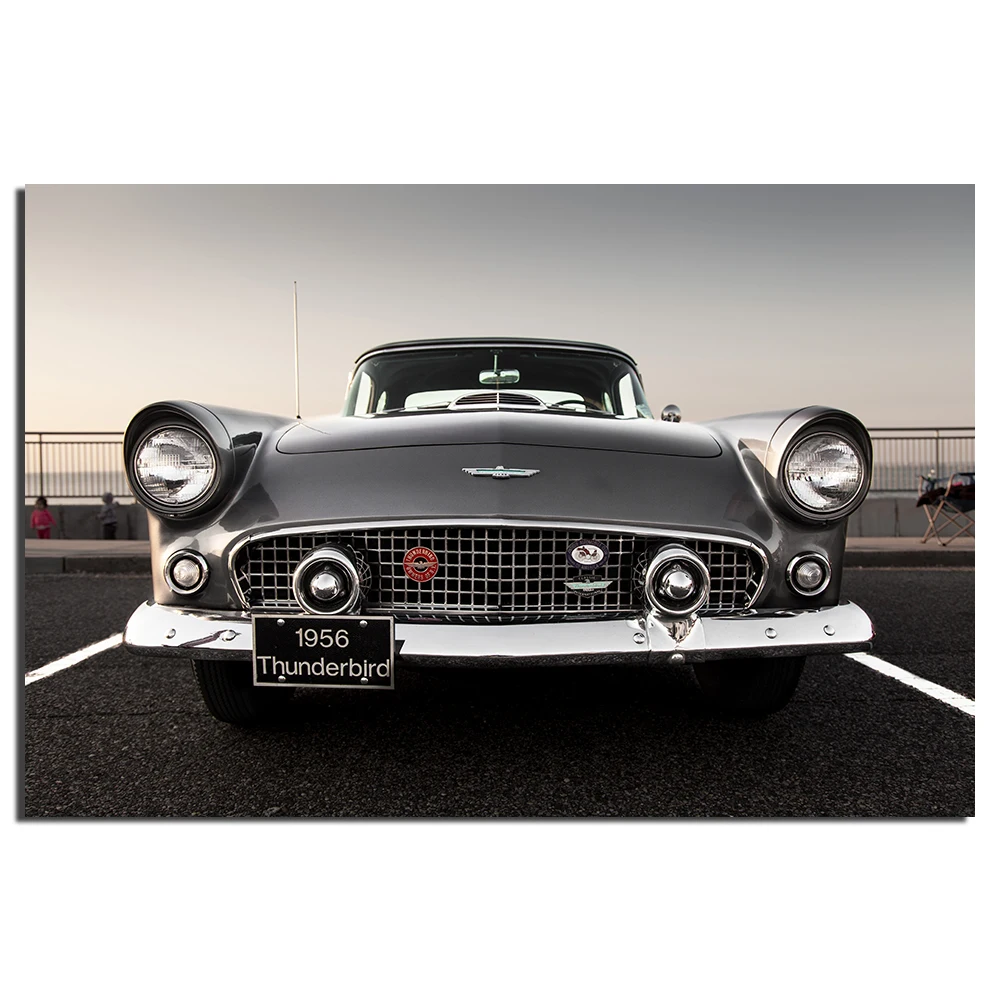 Ford Thunderbird винтажный автомобильный постер холст ткань принт картина настенные