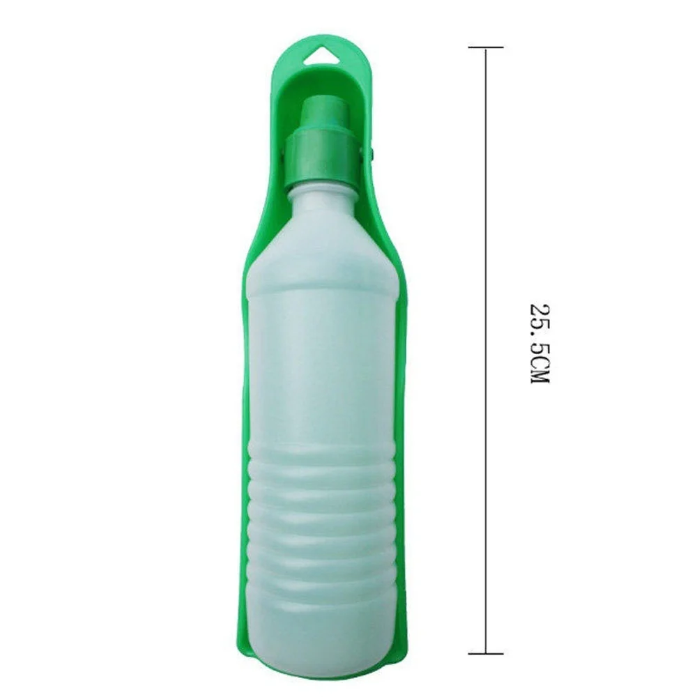 500ml Portable Foldable Pet Dog Drinking Bowl Bottle Outdoor Travel Kettle Feed Water Bowl Fountain (5)