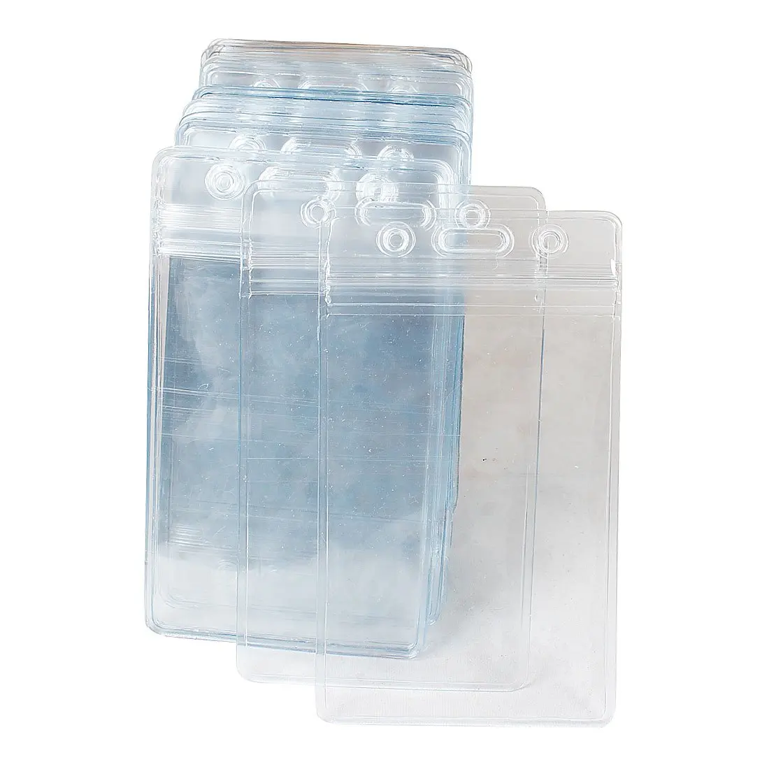 

50 Pcs Clear Plastic Vertical Name Tag Badge ID Card Holders