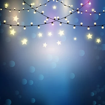 

Night Sky Star String Lights Sequins Gold Glitter Backgrounds Vinyl cloth High quality Computer printed wall backdrop