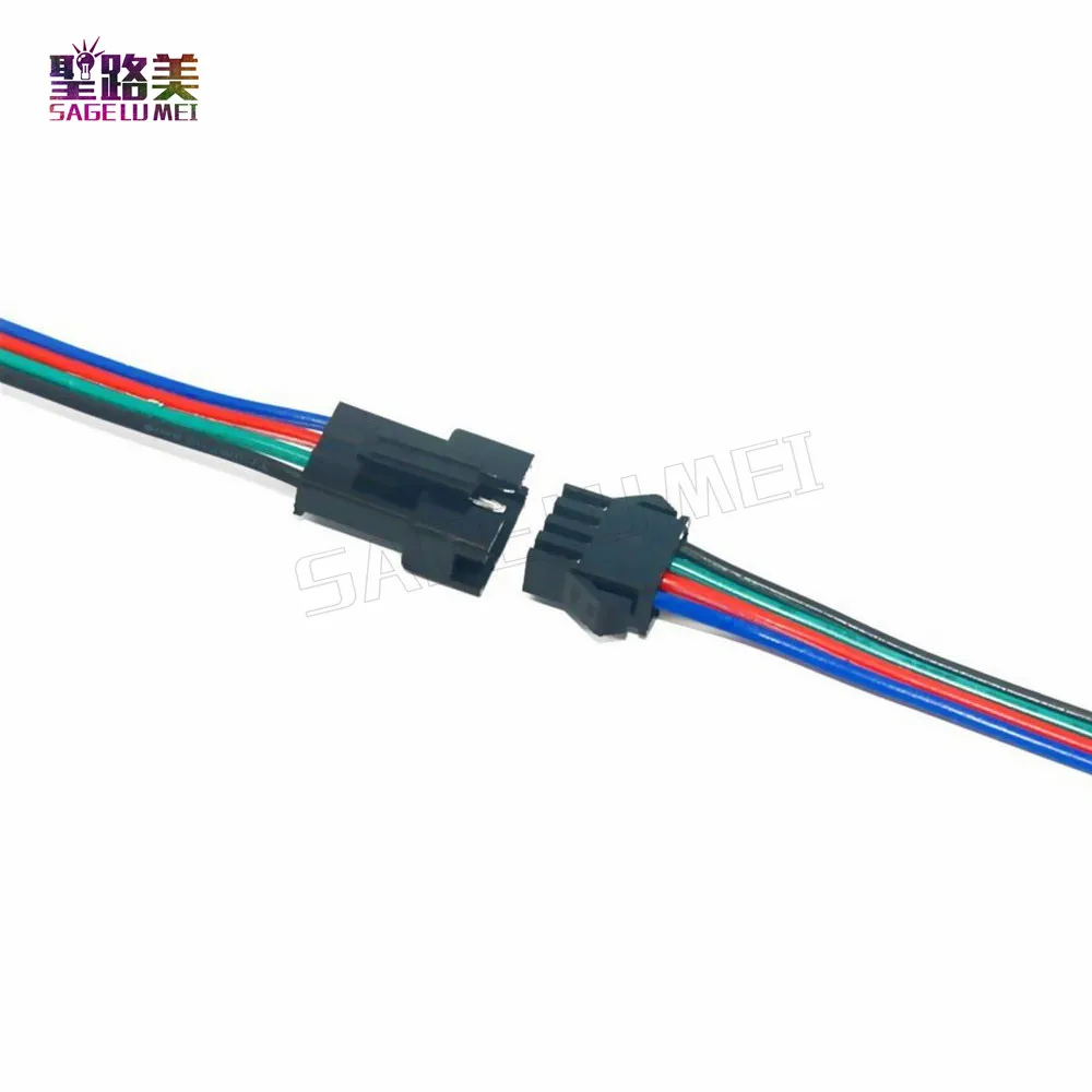 100-Pair-4-Pin-JST-SM-Connector-Male-to-Female-JST-SM-Plug-Connector-Cable-for 5
