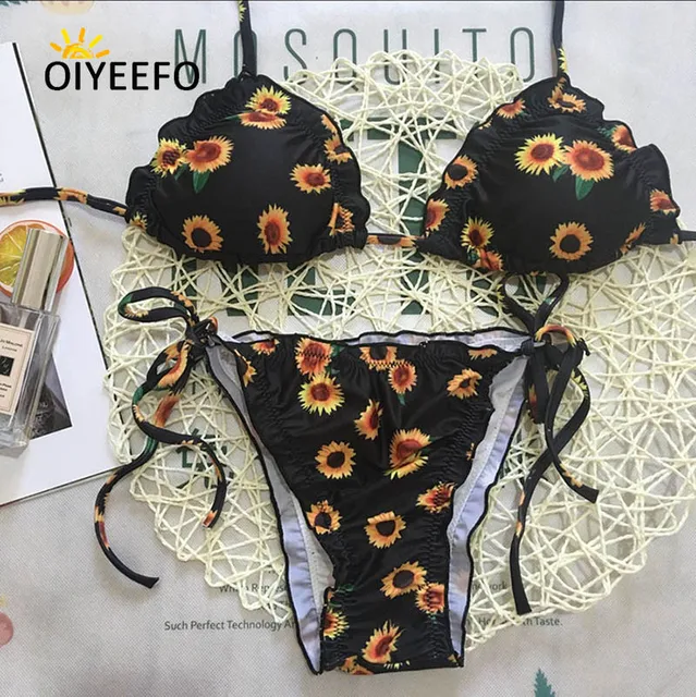 Buy Oiyeefo Sunflower Pineapple Bikini Brazilian Women