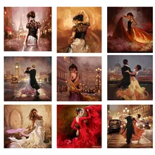 2016 Street Dance Jóvenes Figuras de punto de Cruz de Cristal Pintura Diamante Bricolaje Decorativo Diamante Bordado Completo Rhinestone de la Resina