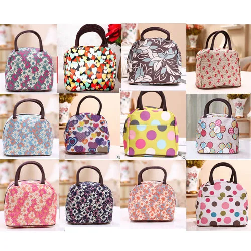2017 Whole Fancy Flowers Printing Handle Style Cute Lunch 2017 Whole Fancy Flowers Printing Handle Style Cute Lunch Bags