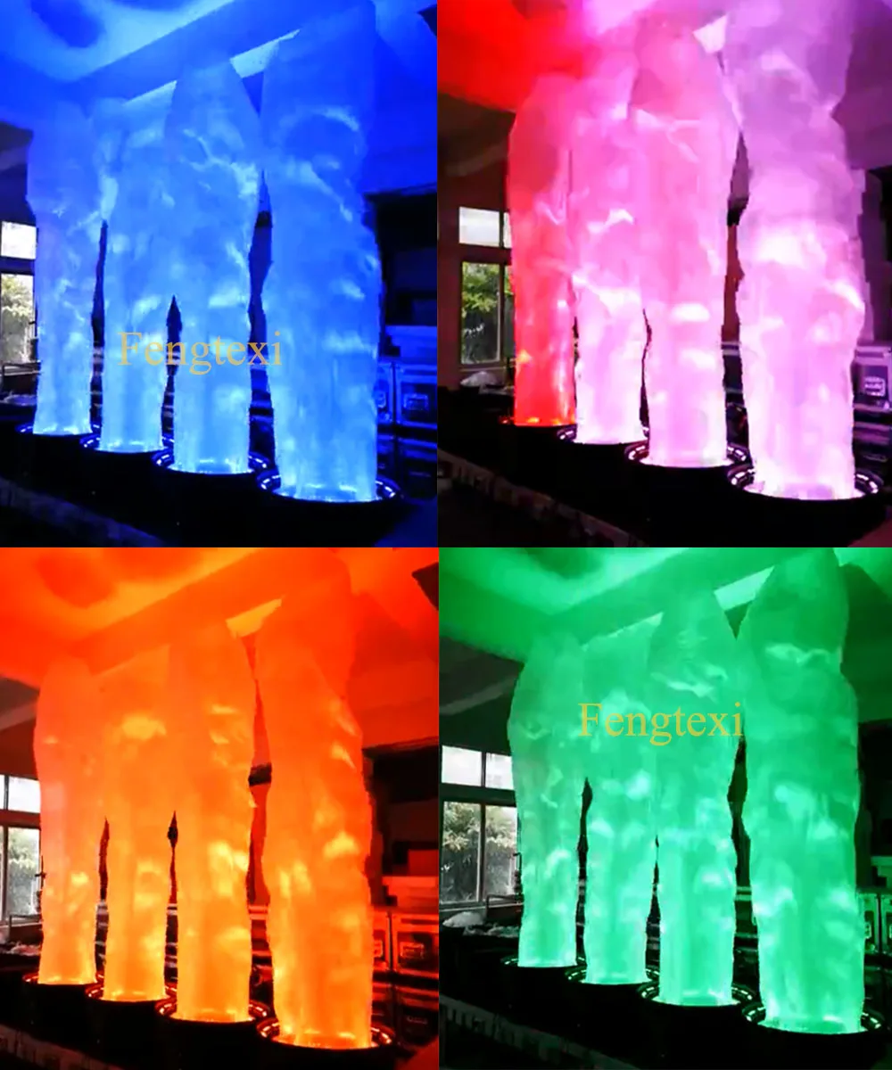 Цветсветодиодный RGB светильник с большим 3d пламенем 72*3 Вт 3 в 1 2 5 м|Эффект