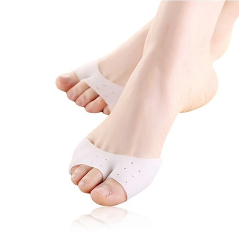 2pc Silicone Foot Pads Hallux Valgus Corrector Toe Pads Orthopedic Braces Cushion Pads Insole Pedicure Bunion Foot Protector