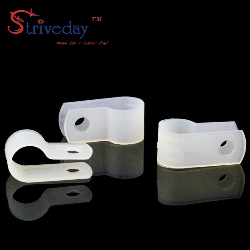 

500pcs/lot White Type R Line deduction Wiring Accessories Type R Line Card Clamps 8.4mm Cable retention Clips