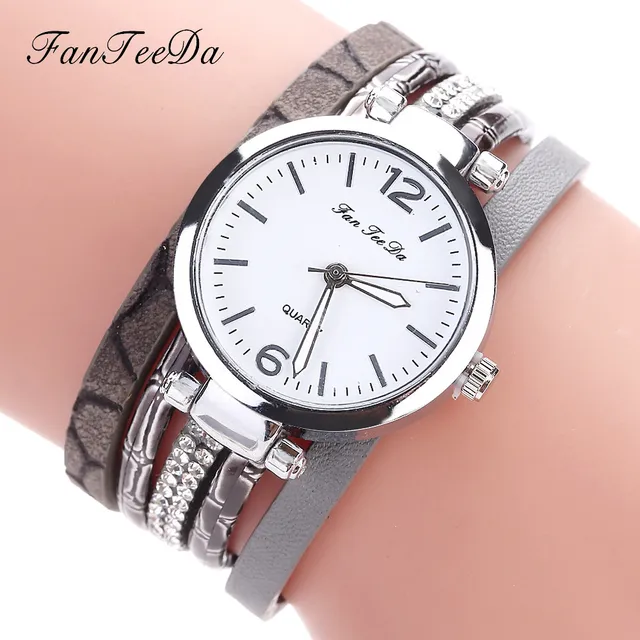 Multi Layers Women Quartz Bracelet Watch PU Leather Weave Wrap Crystal Wristwatc Multi Layers Women Quartz Bracelet Watch PU Leather Weave Wrap Crystal Wristwatc