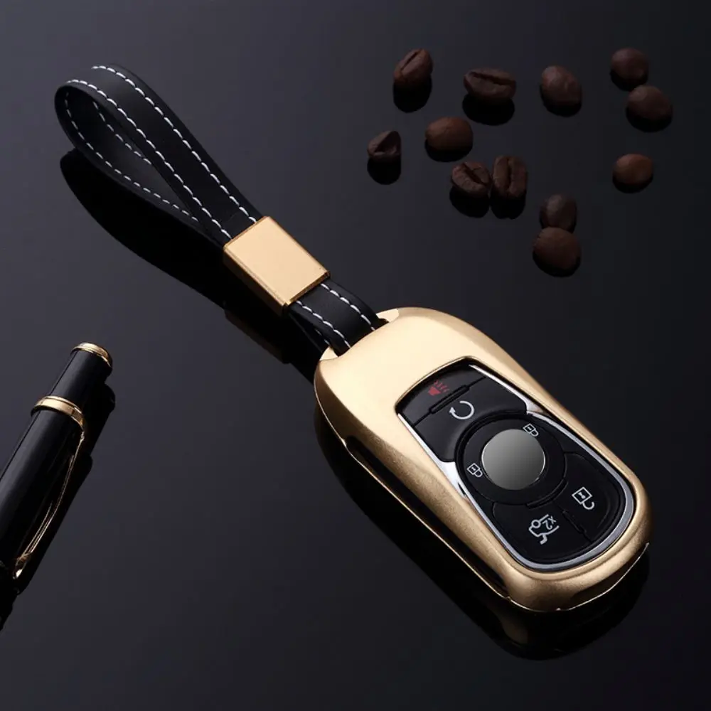 

ATOBABI Hollow Aluminum Alloy Car Remote Case Key Fob Cover Shell Frame For Buick Encore GL8 2017 Luminous ZnAl028 Envision