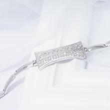 Новинка, модные браслеты на цепочке, унисекс, AAA, кубический циркон, Теннисный браслет, белое золото, Заполненные ювелирные изделия, подарок, Прямая поставка