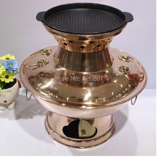 36cm China Sichuan Roast rinse one copper hot pot thickened MongoljEn